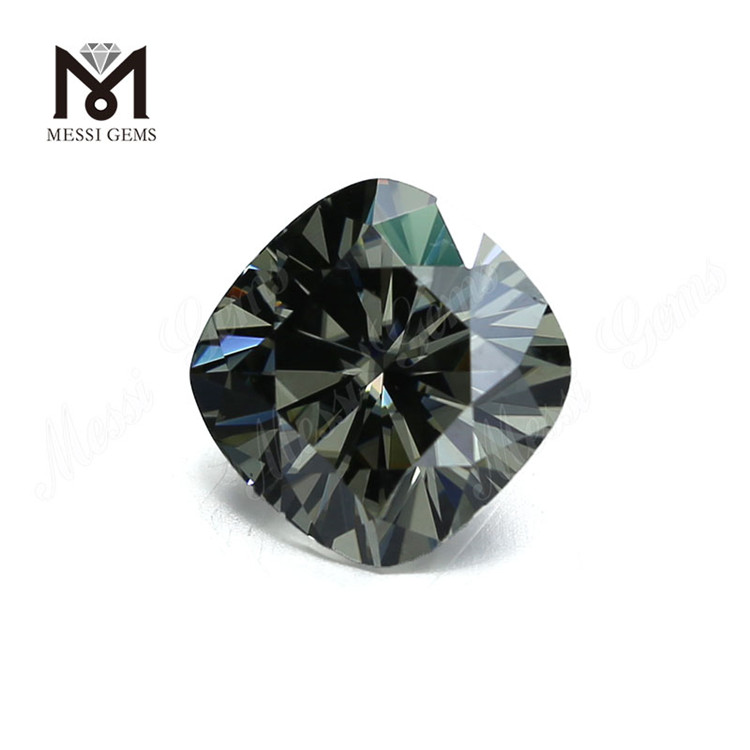 10*10mm Cushion synthetic moissanite 5ct Grey moissanite manufacturer