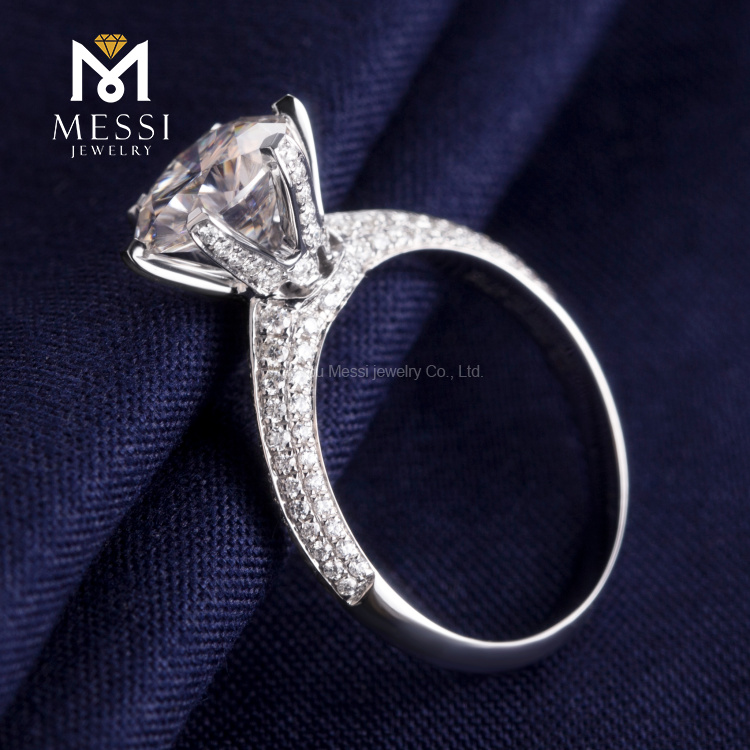 2 carat white gold wedding custom fashion moissanite gold ring