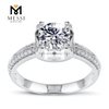 1ct 14k fashon wedding rings moissanite gold ring for girls