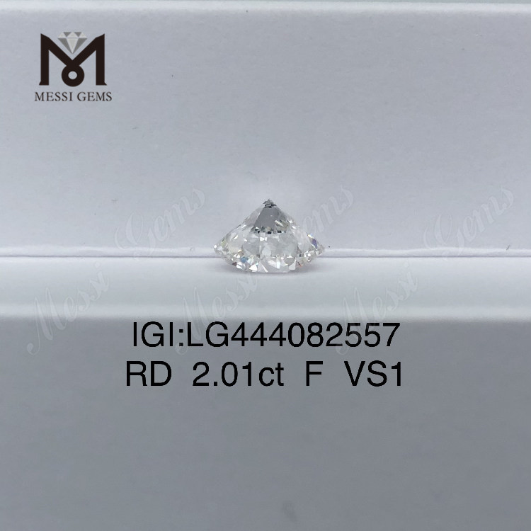 2.01 carat F VS1 EX Cut Round 2 carat lab created diamond price 