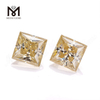 Wholesale loose stone factory price 7*7mm Pricess cut yellow synthetic moissanite