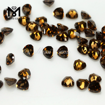 4x4mm trillion cut loose brown color cz gemstone 