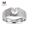1 carat white gold fashion moissanite men ring