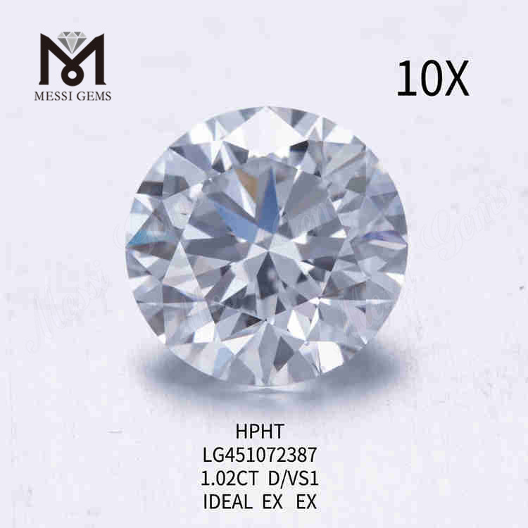 1.02ct D/VS1 RD lab grown diamond IDEAL