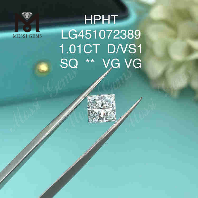 1.01CT D/VS1 Square synthetic diamonds for sale VG