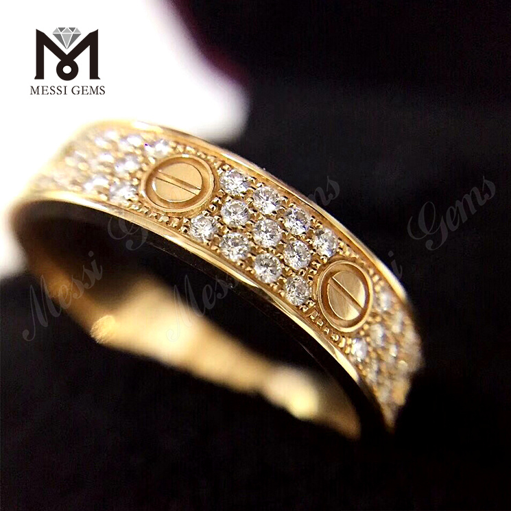 Moissanite White Gold Jewelry 0.272ct rose gold ring for men