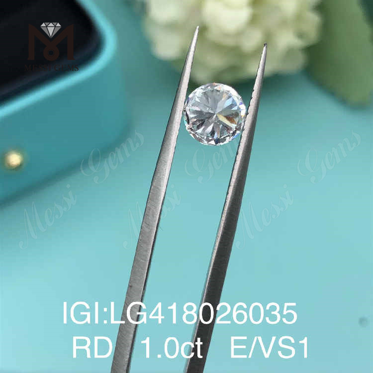 1.0CT E/VS1 Round EX VG Lab Grown Diamond Loose Lab Diamond Whotesale Price