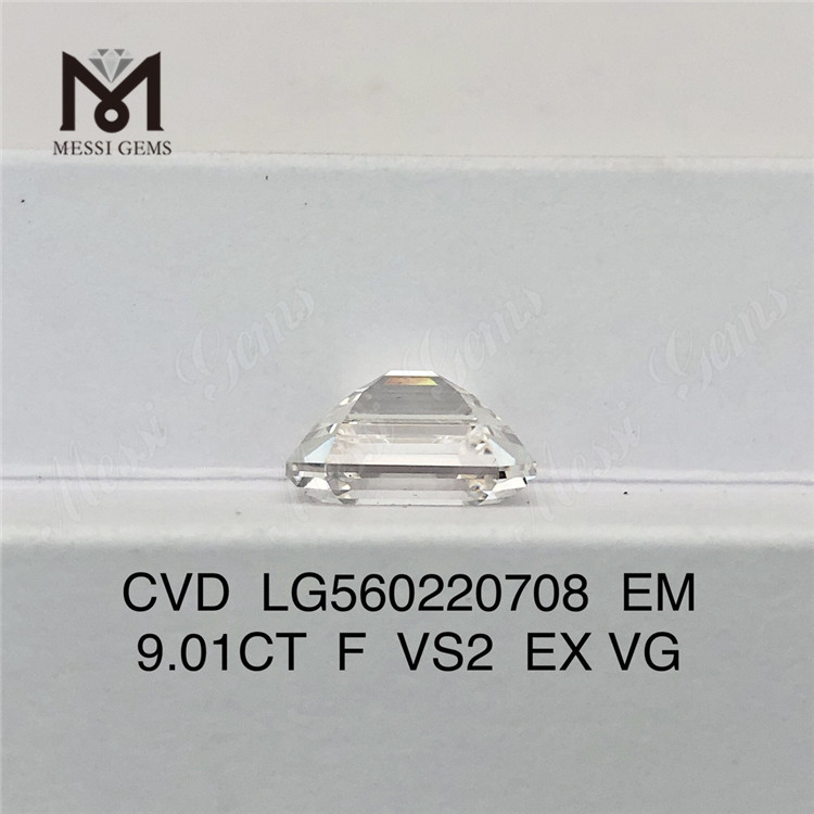 9.01CT F VS2 EX VG largest lab grown diamond CVD EM IGI factory price