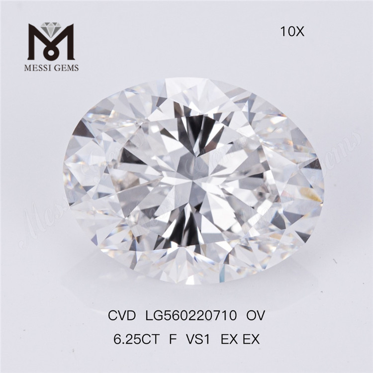 6.25ct f vs1 ex CVD ov más grande Diamante artificial IGI Precio al por mayor