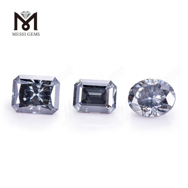 Factory Price 8x10mm OVAL Cut Grey Color Loose Moissanite