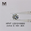 2.01CT E VVS HPHT diamonds RD Cut lab diamonds factory price