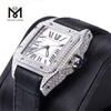 Custom Design Men Woman Luxury Hand Set Iced Out Moissanite Watch