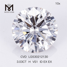 3.19CT CVD SQ F VS1 VG VG Lab Grown Diamond Factory Price