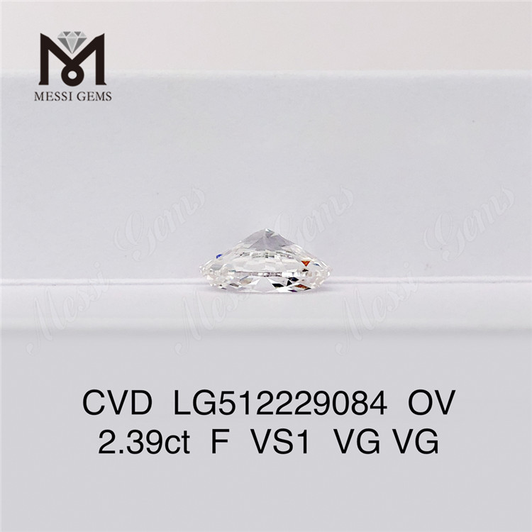2.39ct F cheap loose lab diamond oval cvd loose lab diamond sale