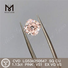 1.13ct VS1 EX VG VS CVD CU lab grown pink diamond price IGI LG534250547