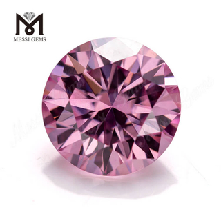 GRA Certificate Top quality 1Carat Wholesale Price pink Moisonite Round Shape gemstone for Jewelry