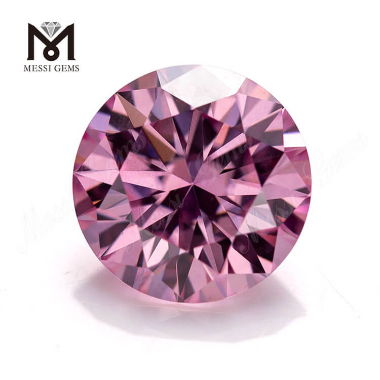 GRA -Zertifikat Top -Qualität 1Carat Großhandelspreis Pink Moisonite runde Form Edelstein für Schmuck