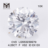 4.26CT F VS2 ID EX EX lab diamond RD lab grown diamond CVD