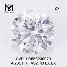 4.26CT F VS2 ID EX EX lab diamond RD lab grown diamond CVD