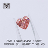 1.51CT FIOPINK SI1 HEART VG VG wholesale lab created diamonds CVD LG485145450
