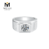 Quality 925 Sterling Silver Jewelry Men Rings Moissanite Gemstone Ring