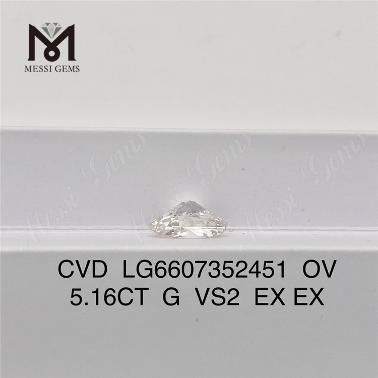 5.16CT G VS2 OV Best IGI lab grown diamonds CVD for Wholesale LG6607352451丨Messigems