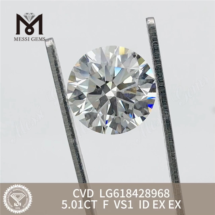 5,01ct F VS1 ID Lab oprettet diamanter til salg 丨 Messigems CVD LG618428968