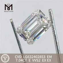 7.04CT EM E VVS2 new diamond CVD LG632402853丨Messigems 