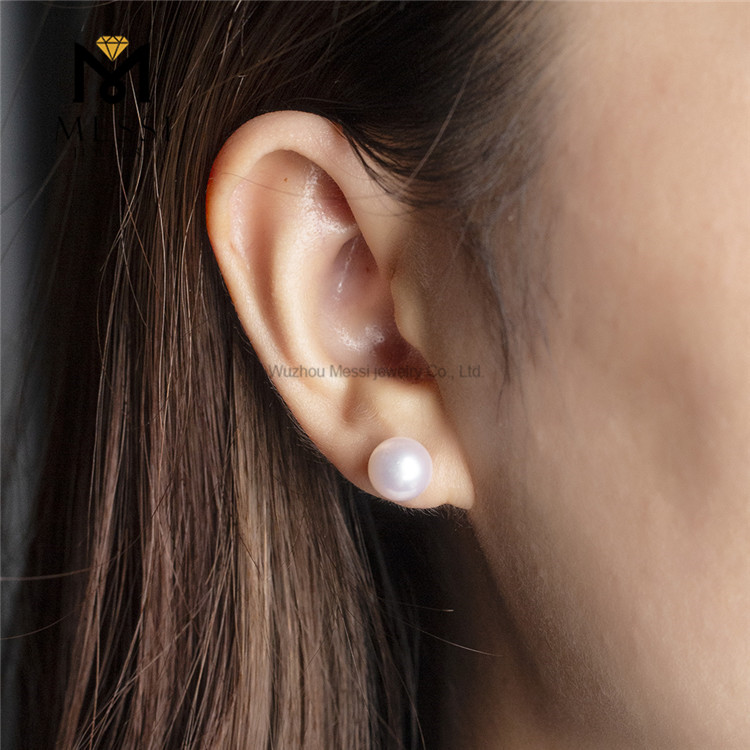 18k gold pearl earrings
