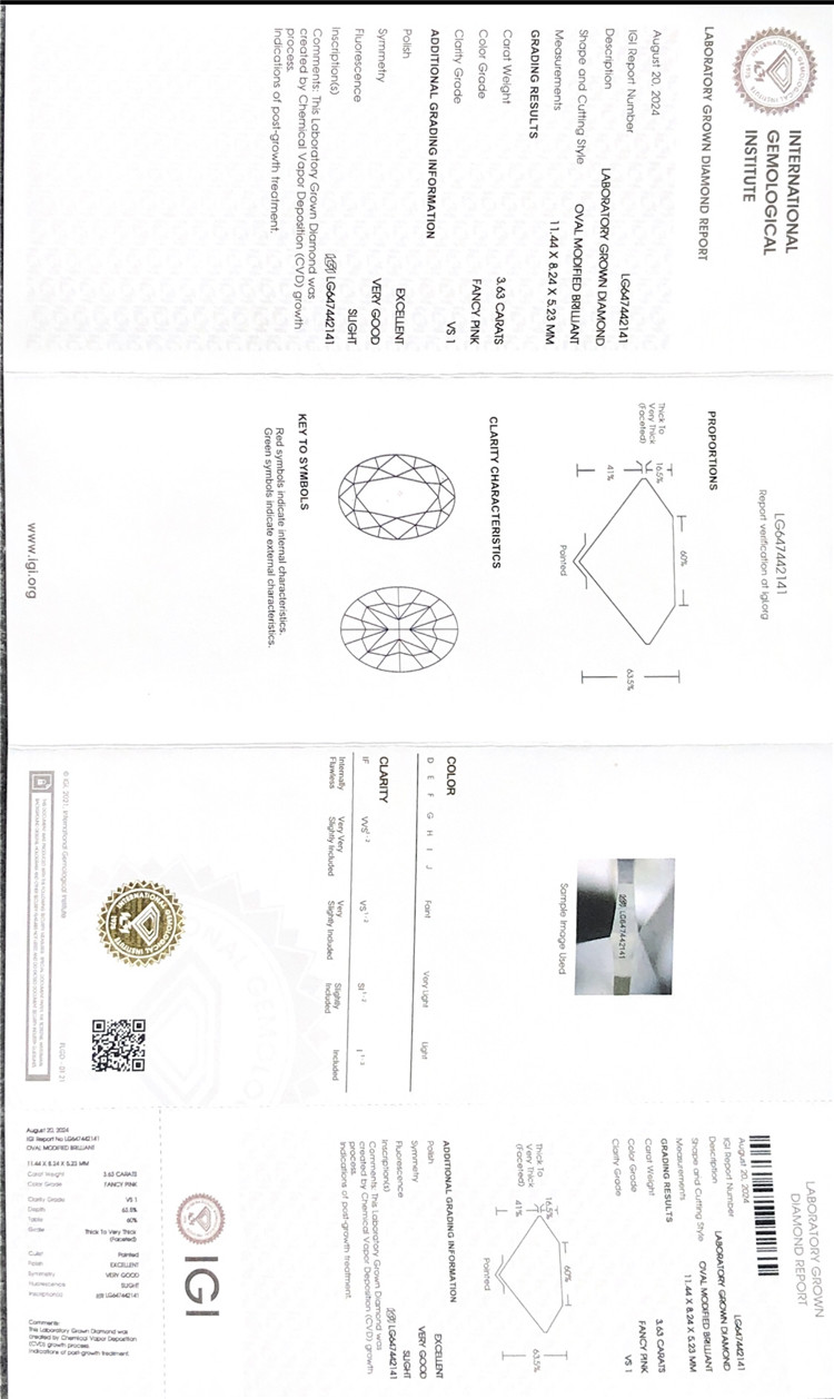 Igi 3,6 -ct Loak Mostrainted Diamonds