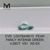 4.39CT PEAR FANCY INTENSE GREEN VS1 VG EX CVD Green Diamond LG578349015