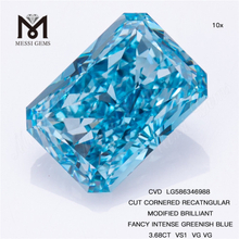 3.68CT VS1 VG VG RECATNGULAR FANCY BLUE 3ct Blue Lab Grown Diamond CVD LG586346988