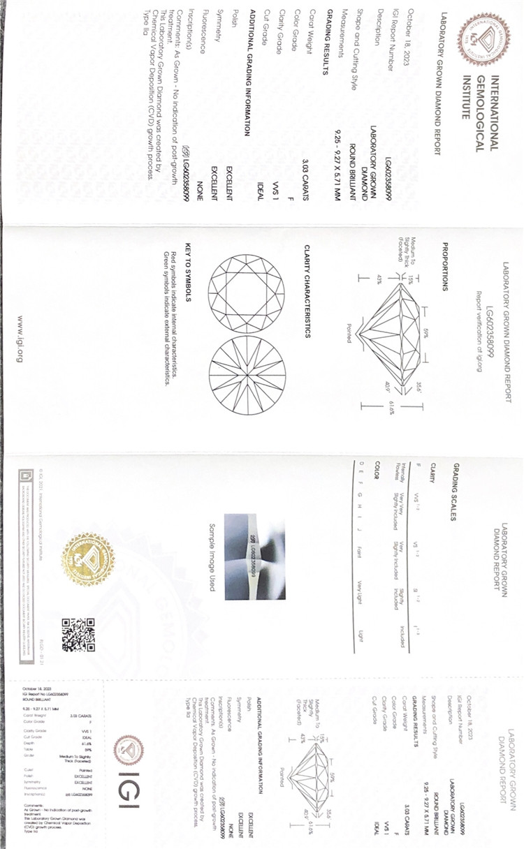 3ct cvd stones