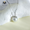 10-12mm Elegant S925 Silver Seawater White pearl necklace