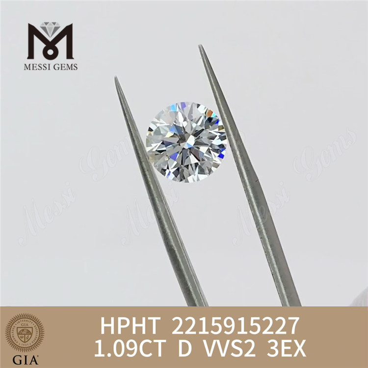 1.09CT D VVS2 3EX HPHT lab cultured diamonds GIA 2215915227丨Messigems 
