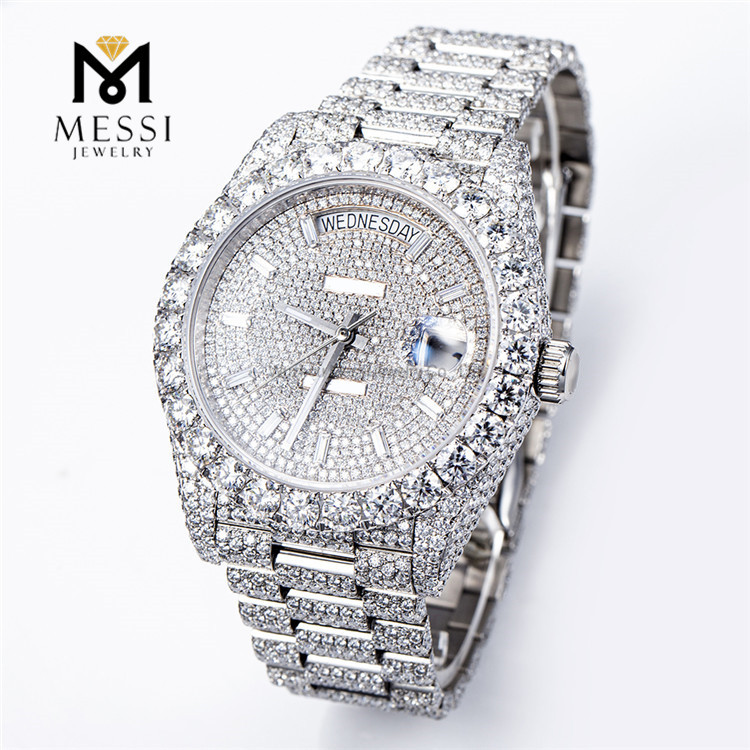 Sparkling Brilliance VVS Moissanite Diamond Watch Premium Quality