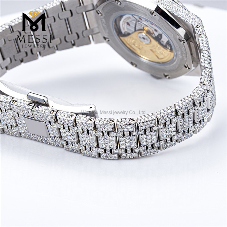 Luxury & Sparkling Moissanite Iced Out Watch Special Text Mars