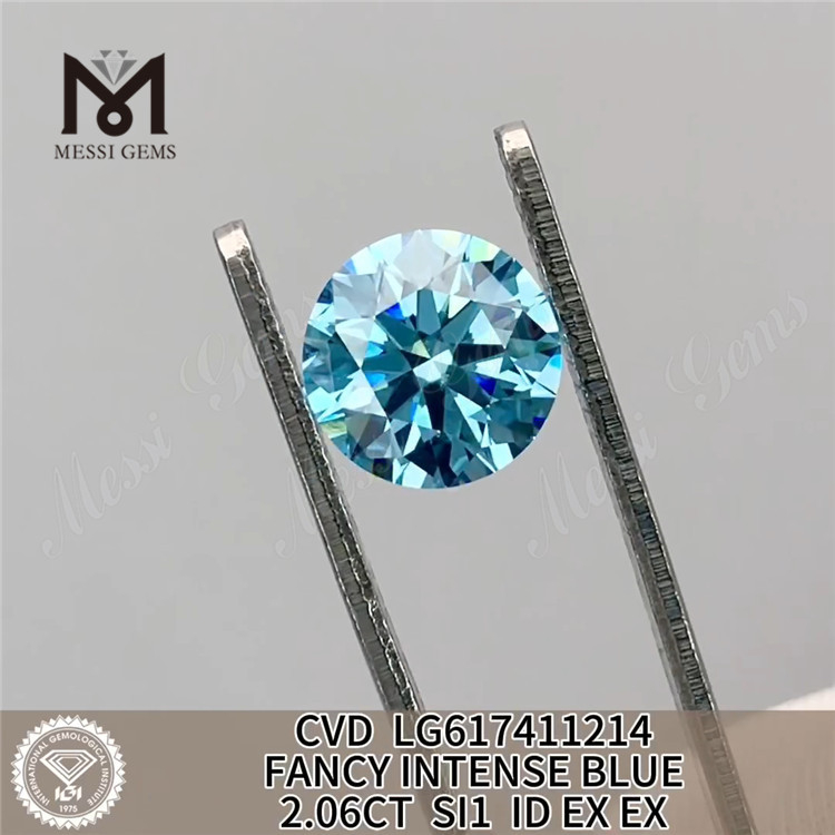 2.06CT SI1 FANCY INTENSE BLUE laboratory-grown diamond CVD LG617411214