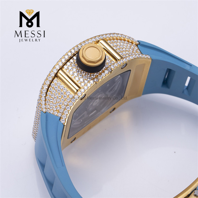 통과 테스터 커스텀 D 컬러 VV Iced Out Moissanite Diamond 브랜드 워치