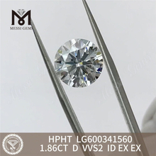 1.86CT D VVS2 ID Hpht Treated Diamonds LG600341560 Eco-conscious Choices丨Messigems