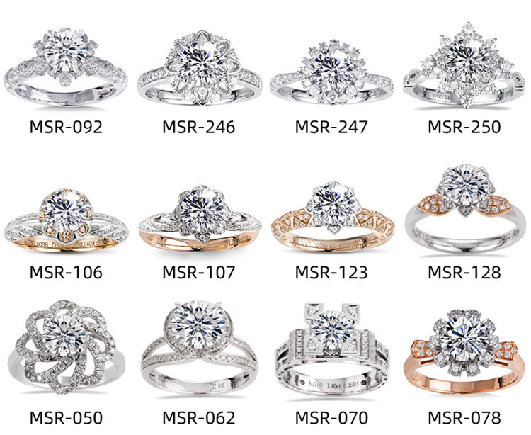 New design woman fashion party jewelry halo wedding diamond ring