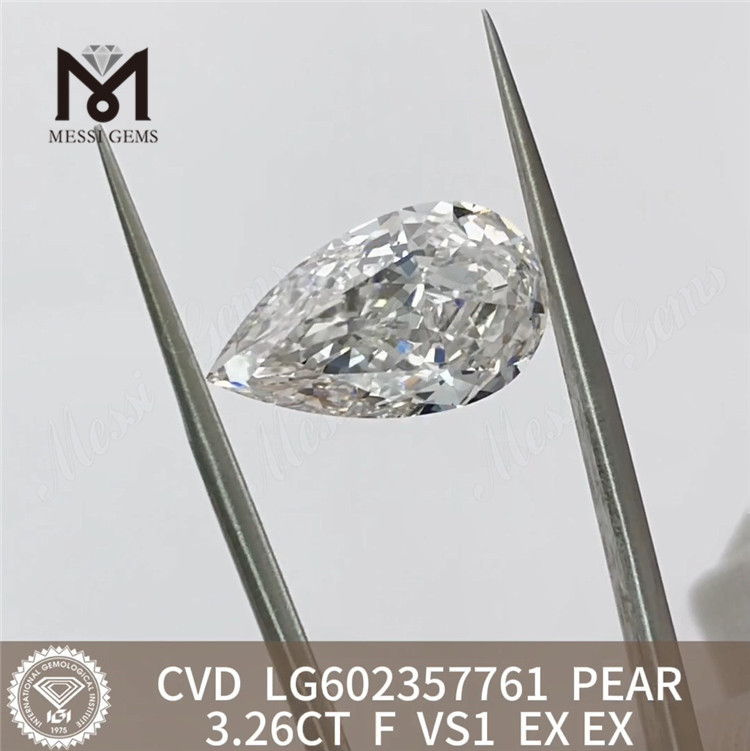 3.26CT PEAR F VS1 igi certification diamond CVD Quality Assurance丨Messigems LG602357761
