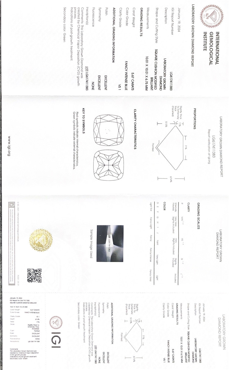 5.67ct igi factory diamonds
