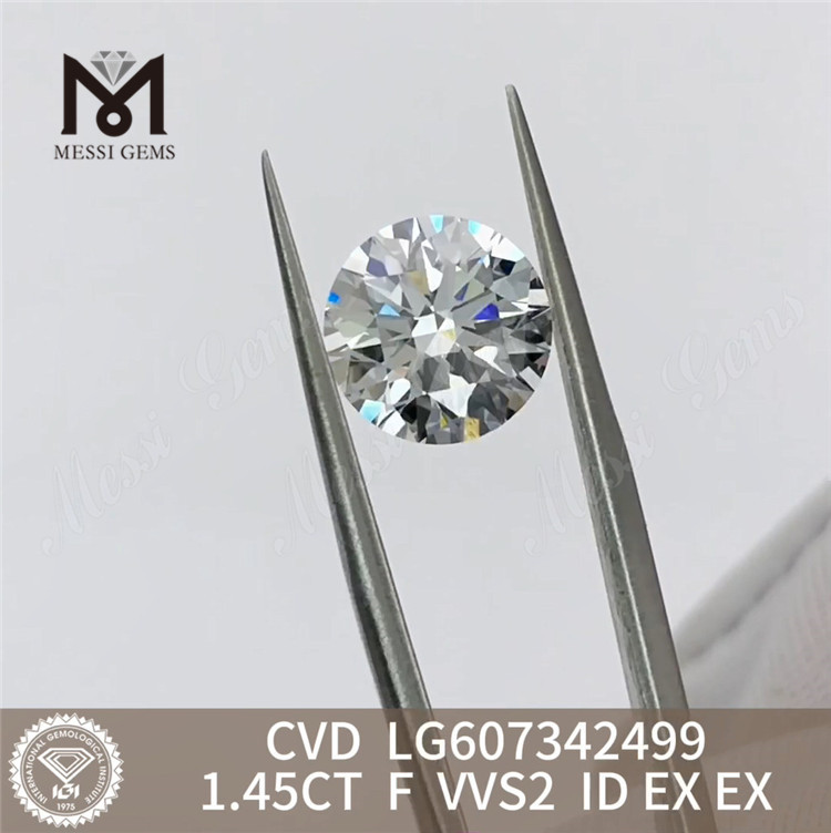  1.45CT F VVS2 cvd diamond price per carat Sustainable Sparkle丨Messigems LG607342499