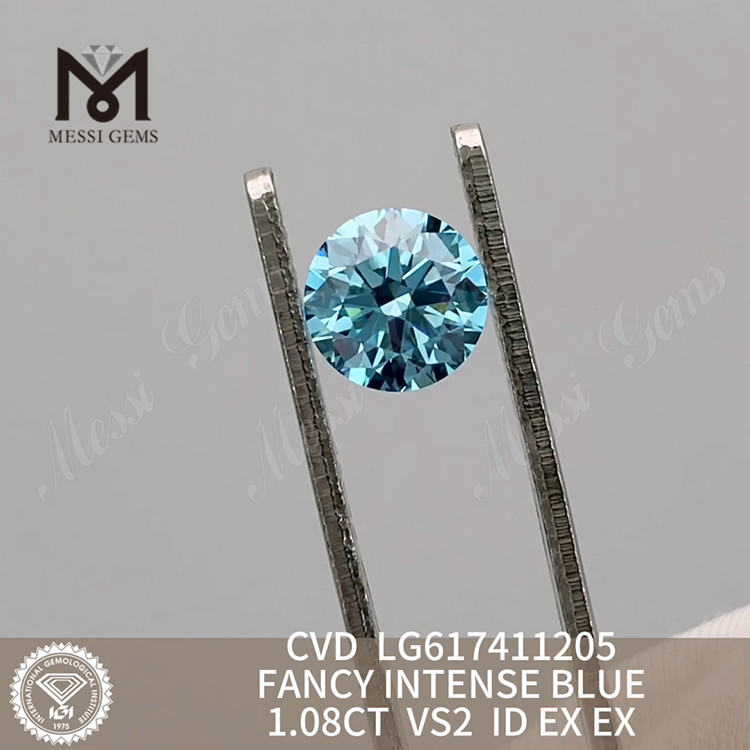 1.08CT VS2 FANCY INTENSE BLUE lab created colored diamonds丨Messigems CVD LG617411205
