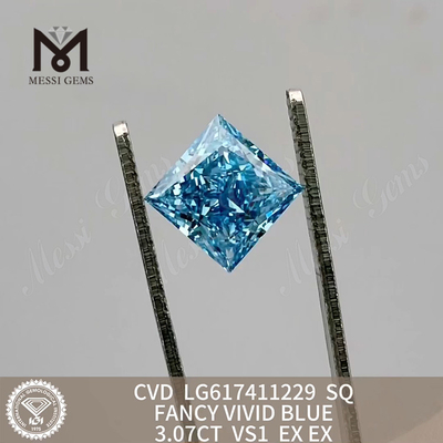 3.07ct vs1 sqファンシービビッドブルーラボダイヤモンドコスト
