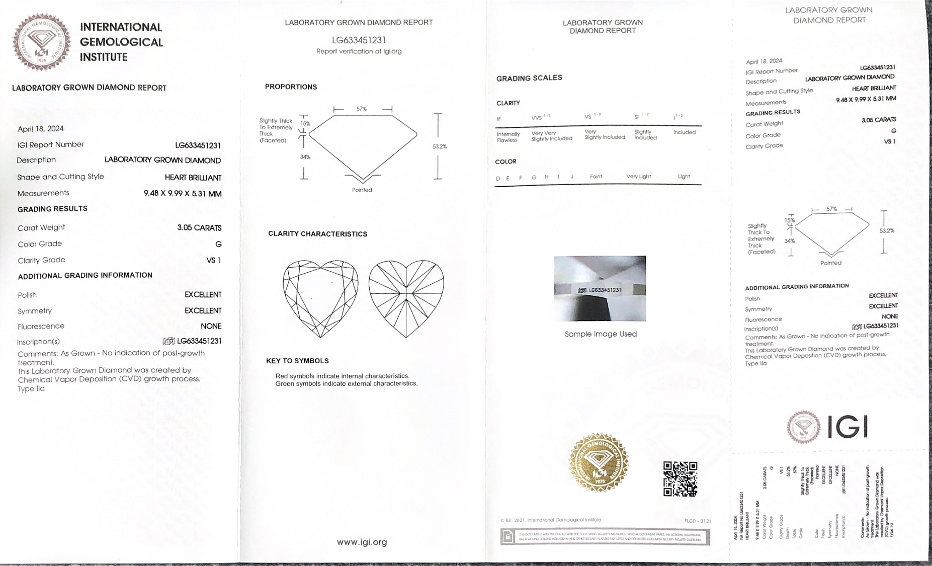 3 carat man made diamond