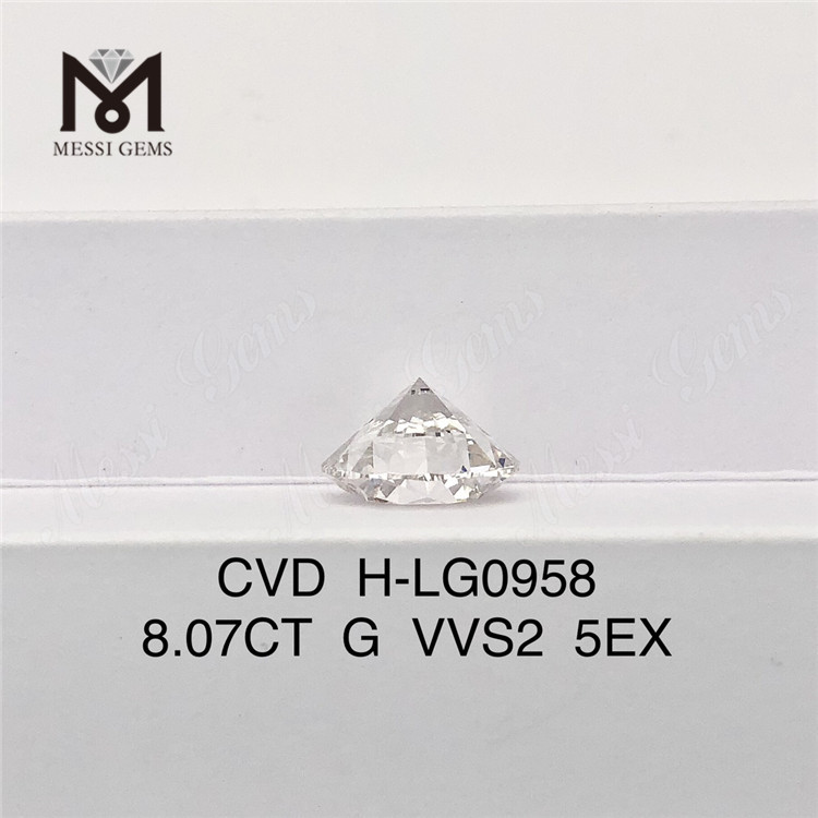 8.06CT G VVS2 ID EX EX Bulk CVD Diamonds: Quality You Can Trust LG602336105丨Messigems