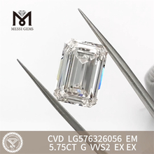 5.75CT EM G VVS2 EX EX CVD lab cultured diamonds LG576326056 