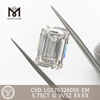 5.75CT EM G VVS2 EX EX CVD lab cultured diamonds LG576326056 